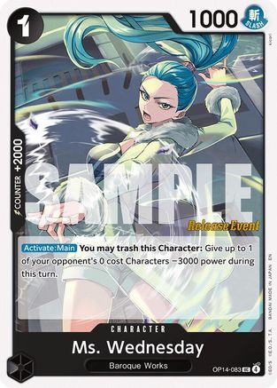 (OP14-083) Ms. Wednesday - The Azure Sea's Seven Release Event Cards - Normal