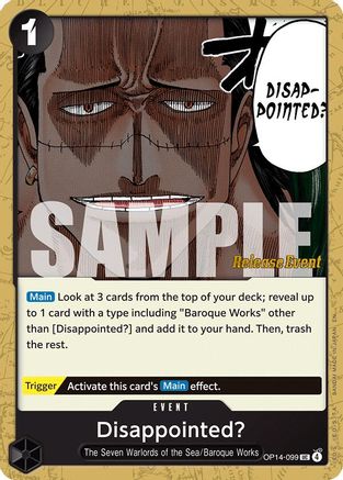 (OP14-099) Disappointed? - The Azure Sea's Seven Release Event Cards - Normal