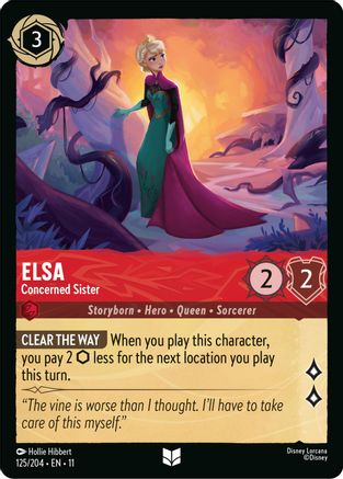 (125/204) Elsa - Concerned Sister - Winterspell Cold Foil
