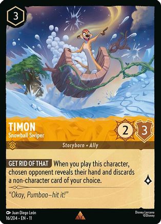 (016/204) Timon - Snowball Swiper - Winterspell Normal