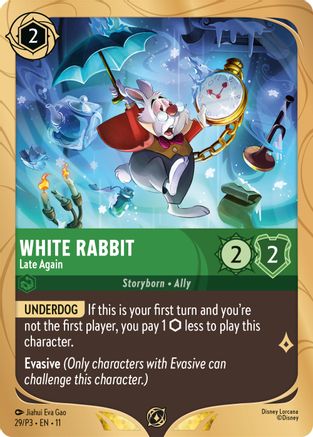 (029) White Rabbit - Late Again - Disney Lorcana Promo Cards Holofoil