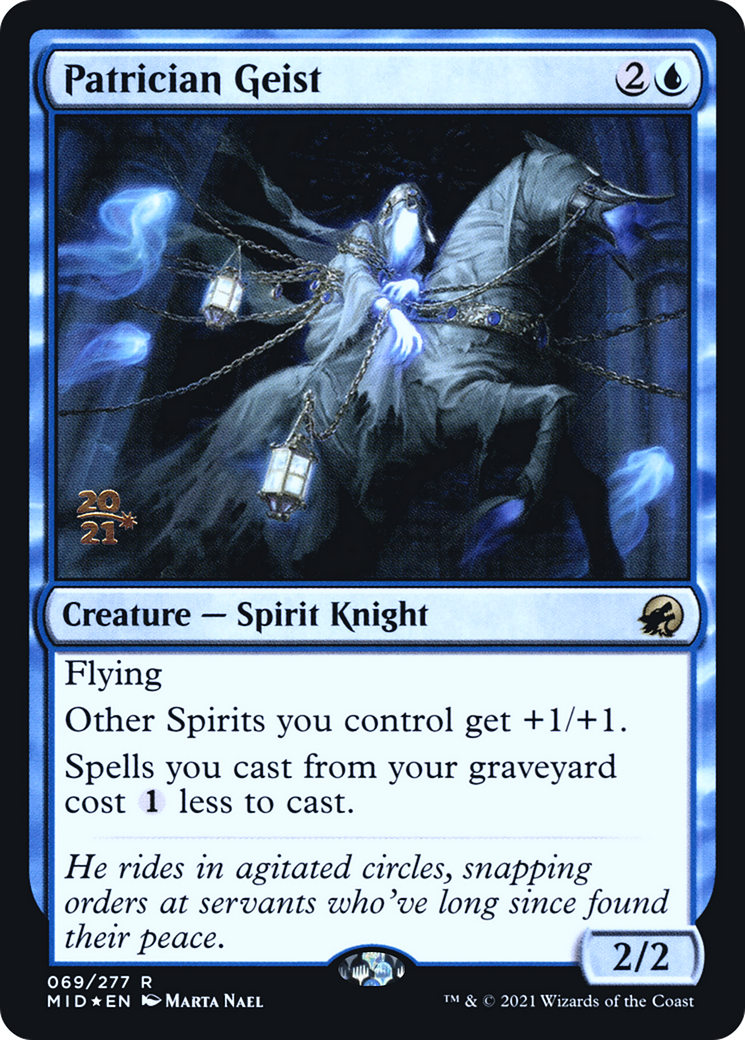 Patrician Geist (PRE-69S) - Innistrad: Midnight Hunt Promos (Prerelease) Foil