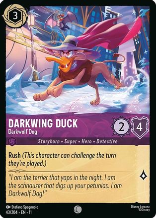 (043/204) Darkwing Duck - Darkwolf Dog - Winterspell Normal