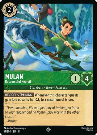 (069/204) Mulan - Resourceful Recruit - Winterspell Cold Foil