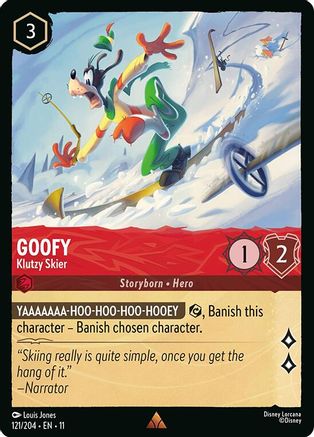 (121/204) Goofy - Klutzy Skier - Winterspell Cold Foil