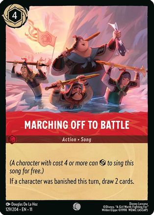 (129/204) Marching Off to Battle - Winterspell Cold Foil