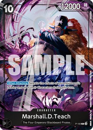 (P-100) Marshall.D.Teach (Event Pack Vol. 8) - One Piece Promotion Cards Foil
