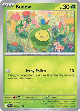 Budew (16/217) - ME Ascended Heroes Reverse Holofoil - Common