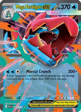 Mega Feraligatr ex (43/217) - ME Ascended Heroes Holofoil - Double Rare