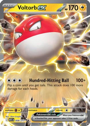 Voltorb ex (58) - ME Ascended Heroes Holofoil - Double Rare