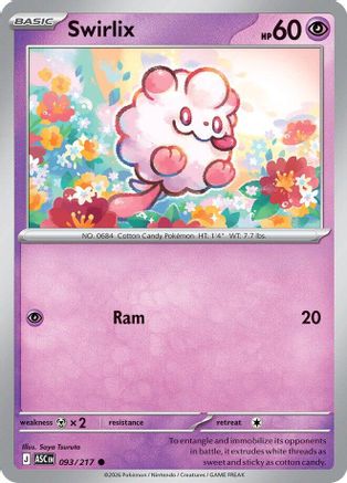 Swirlix (93) - ME Ascended Heroes Reverse Holofoil - Common
