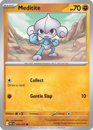 Meditite (103) - ME Ascended Heroes Reverse Holofoil - Common
