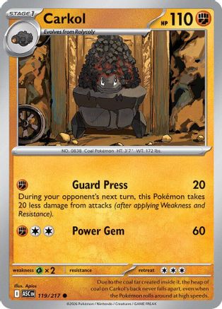 Carkol (119) - ME Ascended Heroes Reverse Holofoil - Common
