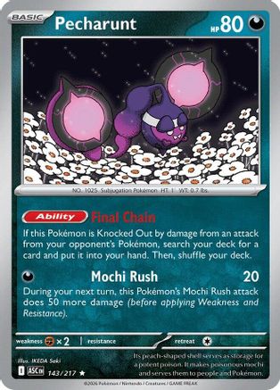 Pecharunt (143) - ME Ascended Heroes Reverse Holofoil - Rare