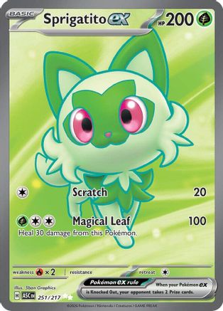 Sprigatito ex (251) - ME Ascended Heroes Holofoil - Ultra Rare
