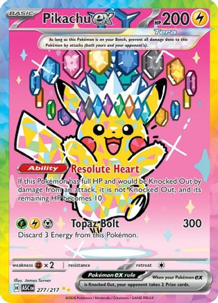 Pikachu ex (277/217) - ME Ascended Heroes Holofoil - Special Illustration Rare