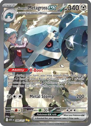 Steven's Metagross ex (289) - ME Ascended Heroes Holofoil - Special Illustration Rare