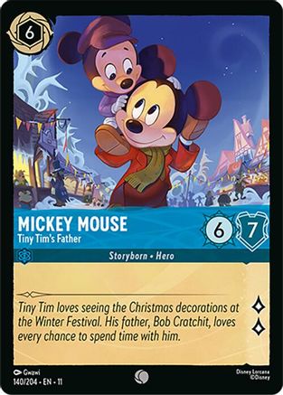 (140/204) Mickey Mouse - Tiny Tim's Father - Winterspell Cold Foil