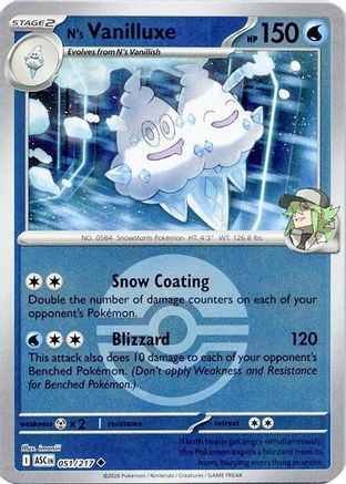 N's Vanilluxe (Poke Ball) (51) - ME Ascended Heroes Reverse Holofoil - Uncommon
