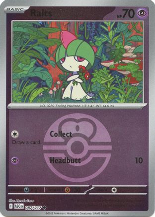 Ralts (Love Ball) (87/null) - ME Ascended Heroes Reverse Holofoil - Common
