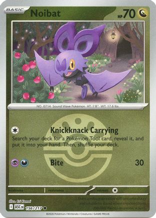 Noibat (Friend Ball) (156/null) - ME Ascended Heroes Reverse Holofoil - Common