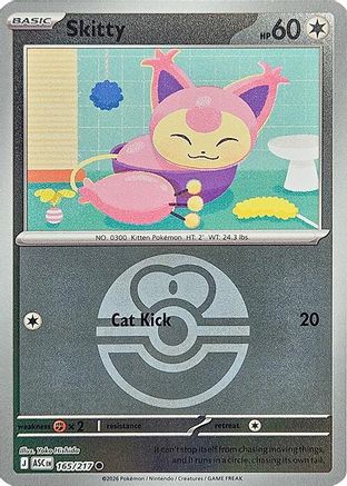 Skitty (Love Ball) (165) - ME Ascended Heroes Reverse Holofoil - Common