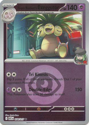 Team Rocket's Exeggutor (Energy Symbol Pattern) (78/null) - ME Ascended Heroes Reverse Holofoil - Rare