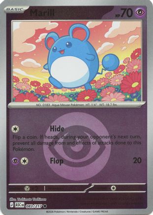 Marill (Energy Symbol Pattern) (83/217) - ME Ascended Heroes Reverse Holofoil - Common