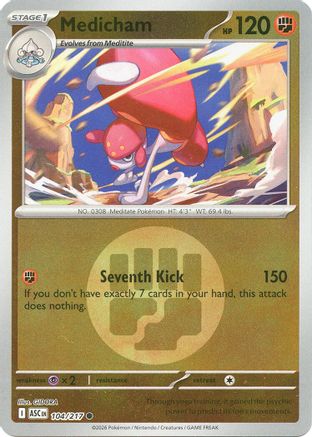 Medicham (Energy Symbol Pattern) (104/217) - ME Ascended Heroes Reverse Holofoil - Common