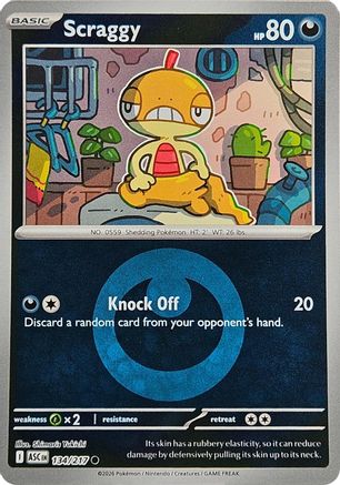 Scraggy (Energy Symbol Pattern) (134) - ME Ascended Heroes Reverse Holofoil - Common