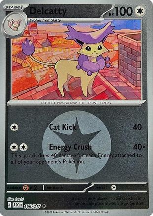 Delcatty (Energy Symbol Pattern) (166) - ME Ascended Heroes Reverse Holofoil - Uncommon