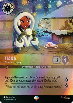 (205/204) Tiana - Warm and Happy (Epic) - Winterspell Holofoil