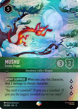 (212/204) Mushu - Sneaky Dragon (Epic) - Winterspell Holofoil