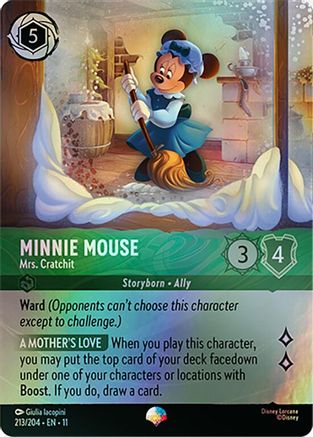 (213/204) Minnie Mouse - Mrs. Cratchit (Epic) - Winterspell Holofoil