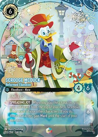 (235/204) Scrooge McDuck - Reformed Ebenezer (Enchanted) - Winterspell Holofoil