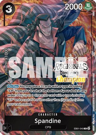 (EB01-043) Spandine (Offline Regional Champion Card Set 2025 Vol.1) - One Piece Promotion Cards - Foil