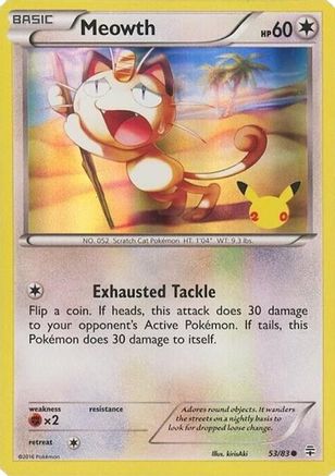 Meowth (20th Anniversary) (53/83) - Miscellaneous Cards & Products Holofoil - Promo