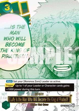 (OP12-039) Luffy Is the Man Who Will Become the King of Pirates!!! (Japanese Version 3rd Anniversary Set) - One Piece Promotion Cards Foil