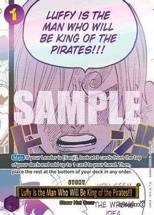 (OP12-079) Luffy Is the Man Who Will Be King of the Pirates!!! (Japanese Version 3rd Anniversary Set) - One Piece Promotion Cards Foil