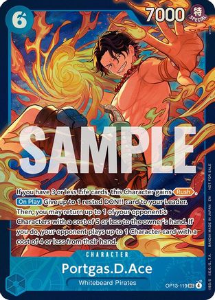 (OP13-119) Portgas.D.Ace (119) (Store Treasure Cup 2026) - One Piece Promotion Cards Foil