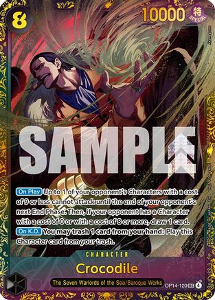 (OP14-120) Crocodile - OP14-120 (CS26-27 Regionals Season 1) - One Piece Promotion Cards - Foil