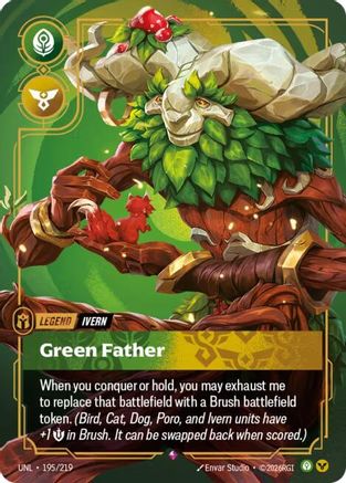 (195/219) Ivern - Green Father - Unleashed Foil
