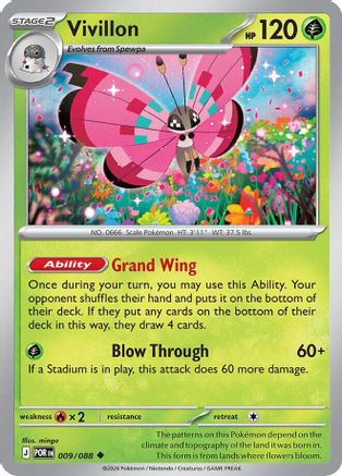 Vivillon (9/null) - ME03 Perfect Order Reverse Holofoil - Uncommon