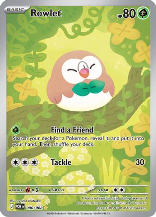 Rowlet (90/088) - ME03 Perfect Order Holofoil - Illustration Rare