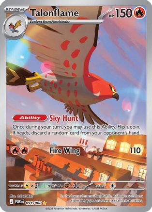 Talonflame (91/088) - ME03 Perfect Order Holofoil - Illustration Rare