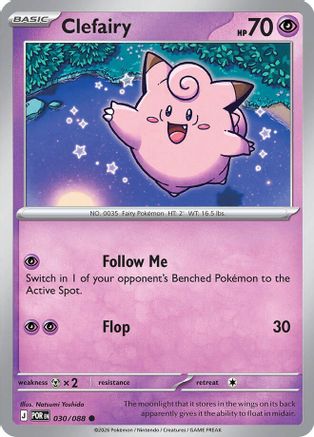 Clefairy (30/088) - ME03 Perfect Order Reverse Holofoil - Common
