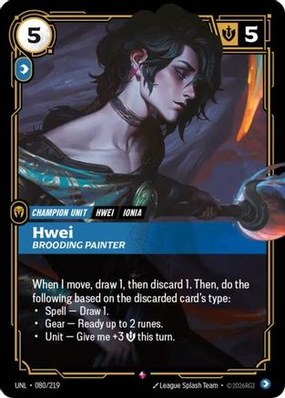 (080/219) Hwei - Brooding Painter - Unleashed Foil