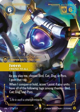(177a/219) Ivern - Friend to All (Alternate Art) - Unleashed Foil