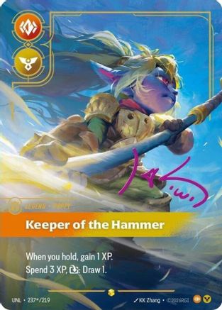 (237*/219) Poppy - Keeper of the Hammer (Signature) - Unleashed Foil