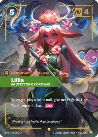 (058a/219) Lillia - Protector of Dreams (Alternate Art) - Unleashed Foil